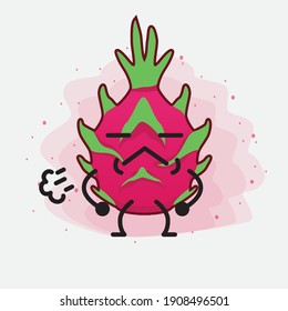 Ilustración del personaje de la mascota de frutas de Dragón