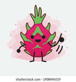 Ilustración del personaje de la mascota de frutas de Dragón