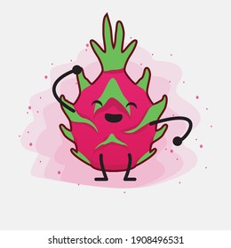 Eine Illustration von Cute Dragon Fruit Mascot Character