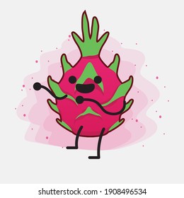 An illustration of Cute Dragon Fruit Mascot Character