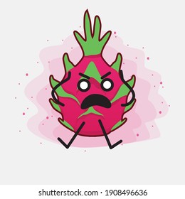 An illustration of Cute Dragon Fruit Mascot Character