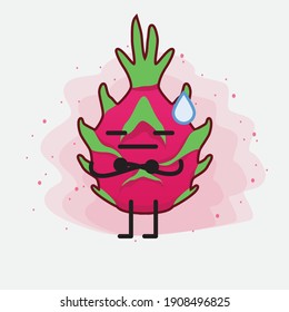 An illustration of Cute Dragon Fruit Mascot Character