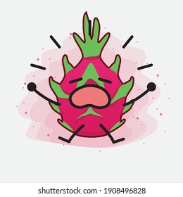 An illustration of Cute Dragon Fruit Mascot Character