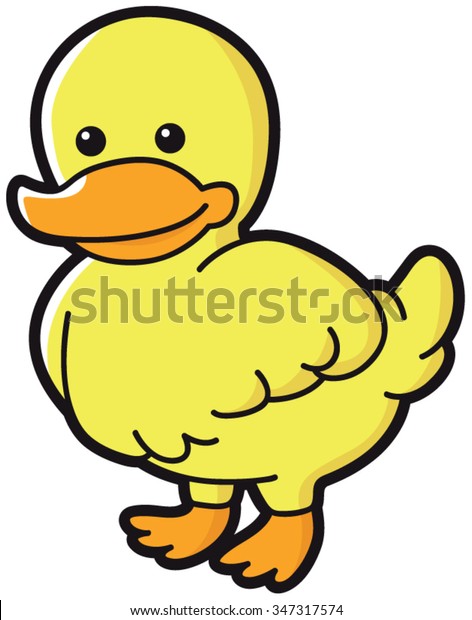 Illustration Cute Duck Stock Vector (Royalty Free) 347317574 | Shutterstock