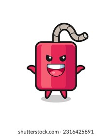 la ilustración de la dinamita linda haciendo gesto de miedo , diseño de estilo lindo para camiseta, pegatina, elemento logotipo