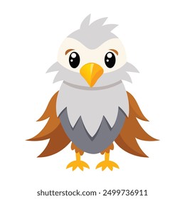 Illustration of Cute Eagle cartoon