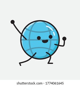 An illustration of Cute Earth Globe Vector Character 