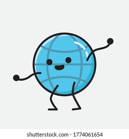 Ilustración del carácter de vector del globo terrestre 
