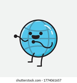 Ilustración del carácter de vector del globo terrestre 