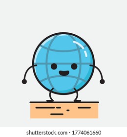 Ilustración del carácter de vector del globo terrestre 