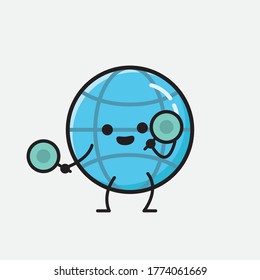 An illustration of Cute Earth Globe Vector Character 