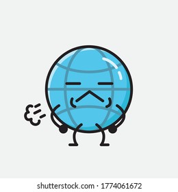 Eine Illustration des Cute Earth Globe-Vektorzeichens 