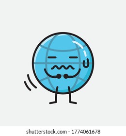 Ilustración del carácter de vector del globo terrestre 