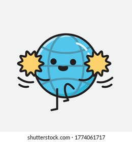 Ilustración del carácter de vector del globo terrestre 