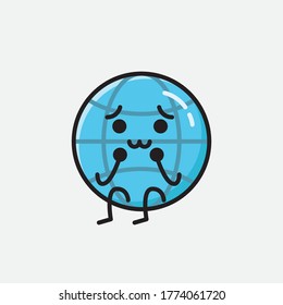Eine Illustration des Cute Earth Globe-Vektorzeichens 