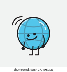 Ilustración del carácter de vector del globo terrestre 