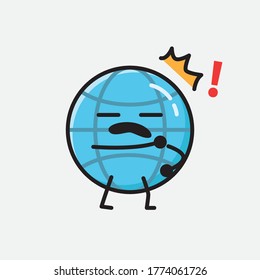 Ilustración del carácter de vector del globo terrestre 
