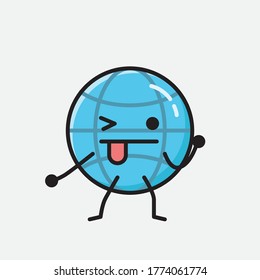 Ilustración del carácter de vector del globo terrestre 
