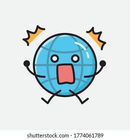 An illustration of Cute Earth Globe Vector Character 