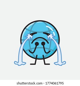 Ilustración del carácter de vector del globo terrestre 