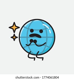 An illustration of Cute Earth Globe Vector Character 