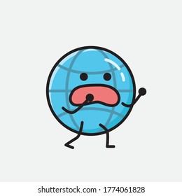 Eine Illustration des Cute Earth Globe-Vektorzeichens 