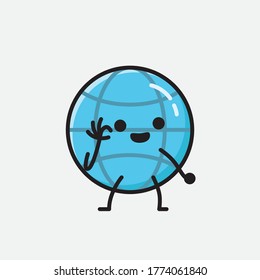 Ilustración del carácter de vector del globo terrestre 