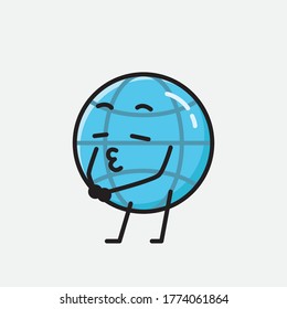 Eine Illustration des Cute Earth Globe-Vektorzeichens 