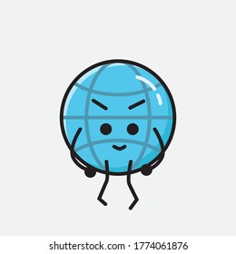 Ilustración del carácter de vector del globo terrestre 