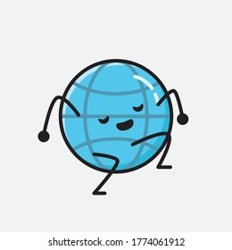 An illustration of Cute Earth Globe Vector Character 