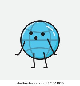 Ilustración del carácter de vector del globo terrestre 