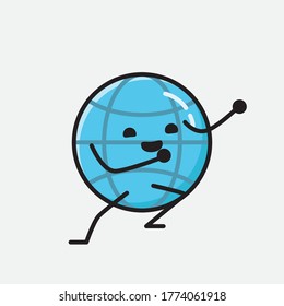 An illustration of Cute Earth Globe Vector Character 