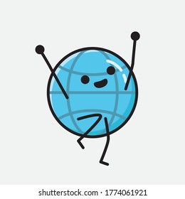An illustration of Cute Earth Globe Vector Character 