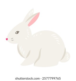 Illustration of cute Easter bunny.