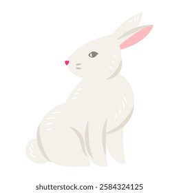 Illustration of cute Easter bunny.