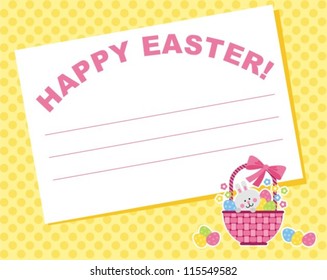 illustration - cute Easter card with a place for an inscription