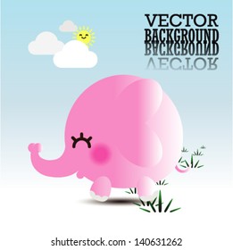 Illustration of a cute elephant