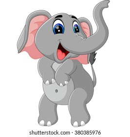 illustration of Cute elephant cartoon