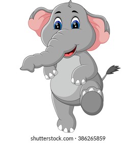 illustration of Cute elephant cartoon