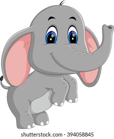 illustration of Cute elephant cartoon