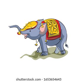 illustration of cute elephant sketch