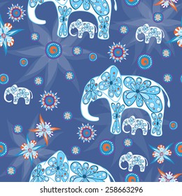 Illustration of cute elephants