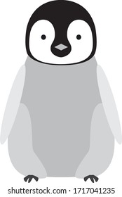 Illustration Of A Cute Emperor Penguin Child.