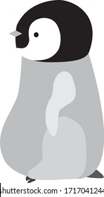 Illustration Of A Cute Emperor Penguin Child.