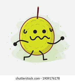 An illustration of Cute Entawak Jackfruit Mascot Character