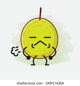 An illustration of Cute Entawak Jackfruit Mascot Character