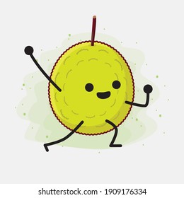 An illustration of Cute Entawak Jackfruit Mascot Character