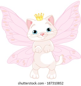 Illustration of Cute Fairy Cat