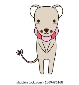 illustration of a cute female mouse.
