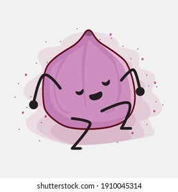 Ilustración del carácter de mascota de fruta de la fibra cúta